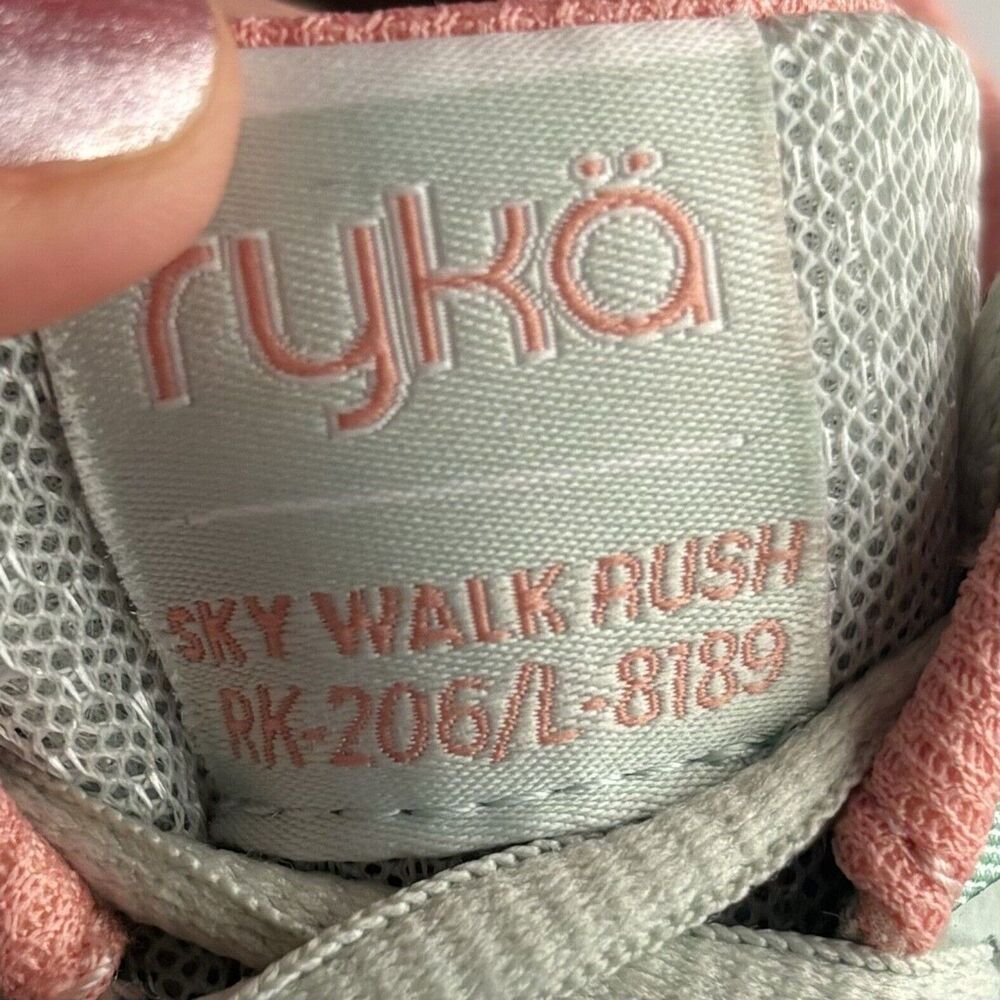 Ryka Sneakers Woman's size 7 US 37 EU Sky Walk Rush RK 206/ L 8189 green pink - Picture 7 of 9